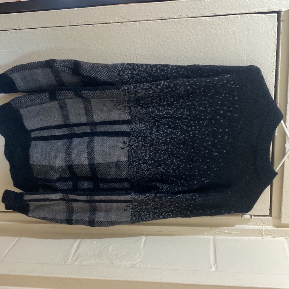 Maniére De Voir Ombré Mohair Knitted Check Jumper Medium Size - Picture 2 of 4